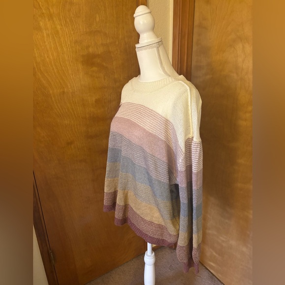 Hayden Lightweight Multicolor Striped Sweater - Picture 6 of 11